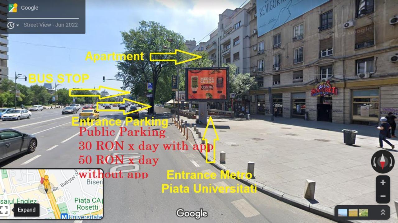 Anastasia Balcescu Apart 4 Self Check In Code From 2Pm Kitchen And Bedroom Bukarest Kültér fotó